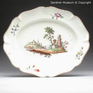 Platter with landscape of ruins