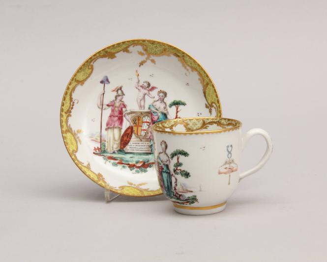 Coffee Cup and Saucer with Armorial from the “Burke” Service