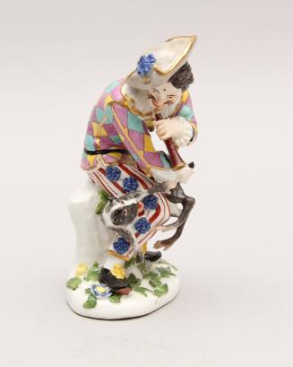 Harlequin with Monkey Hurdy-Gurdy