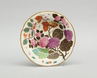 Soup plate with floral pattern