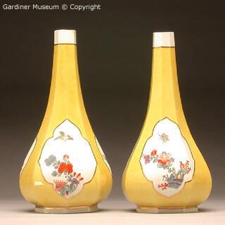 Pair of octagonal bottles