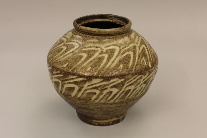 Vase with slip decoration