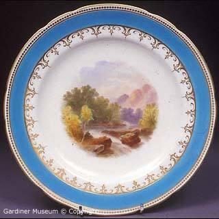 Plate with landscape