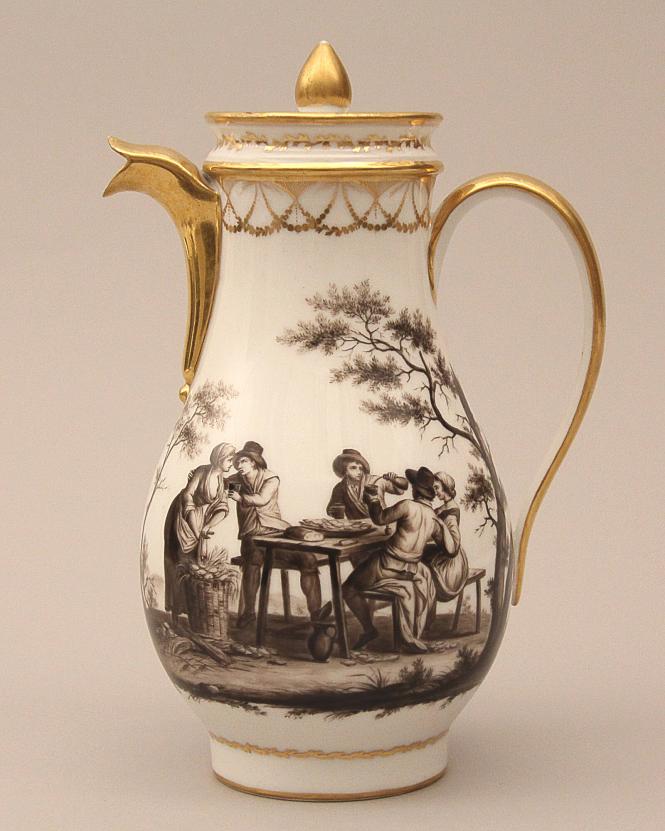 Coffee Pot with genre scenes