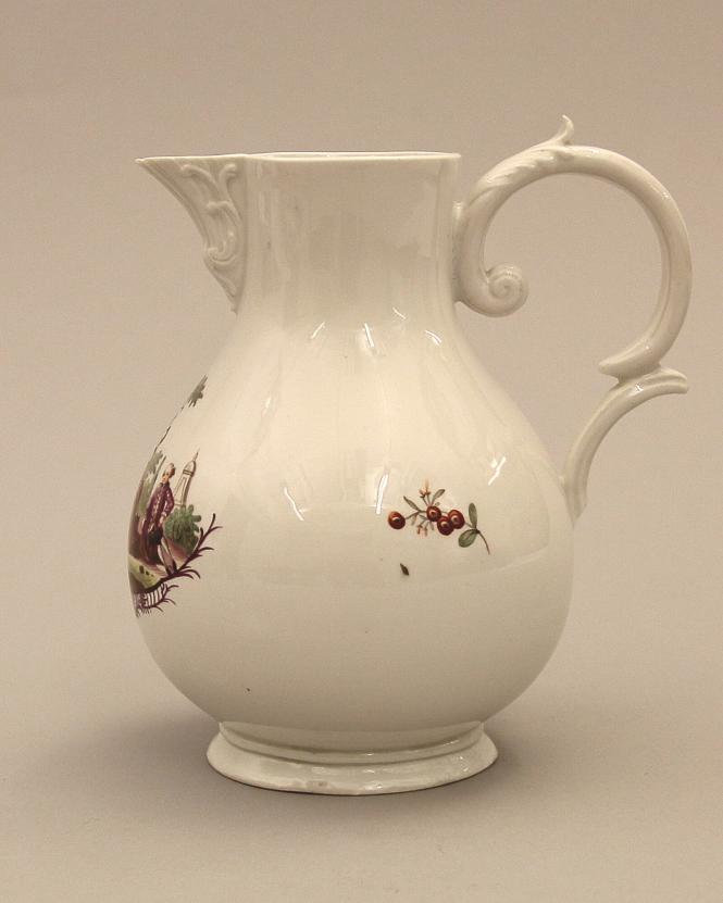 Milk jug with garden scene