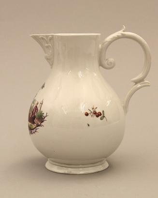 Milk jug with garden scene