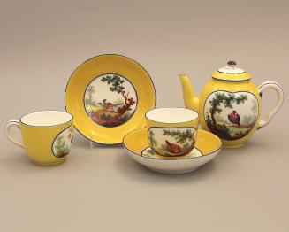 Partial Tea Service with Birds