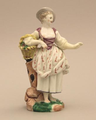 Figure of a female vegetable seller