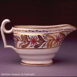 Creamer, "Late London" shape, with flower heads