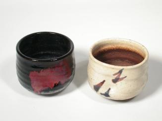 Black Tea Bowl with Red Blaze