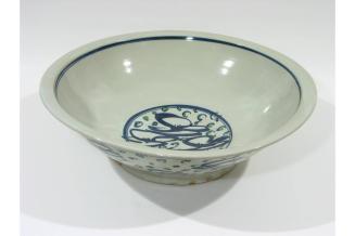 Large Bowl with Cursive Design