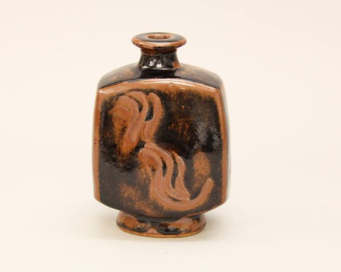 Tenmoku Slab Bottle